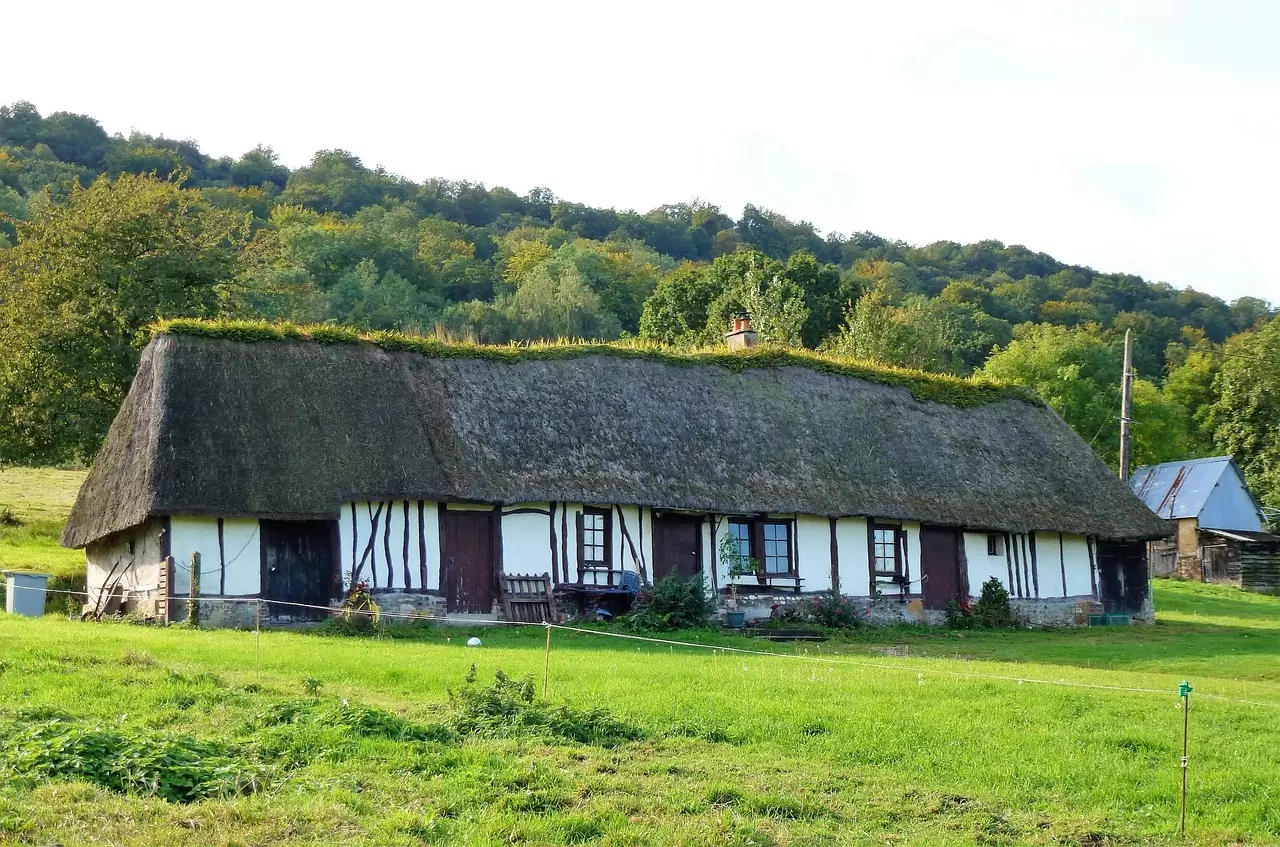 building, france, normandy